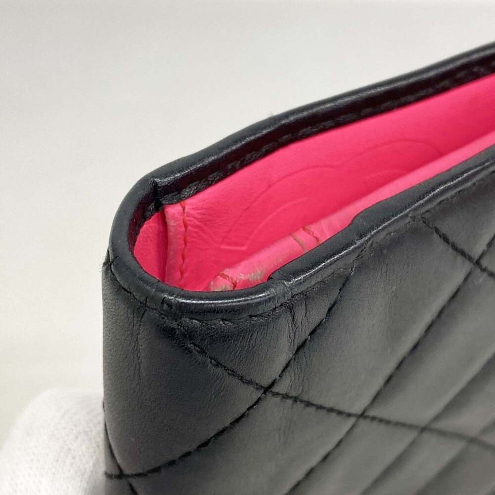 CHANEL Authentic Black Lambskin Leather Wallet - Picture 10 of 13